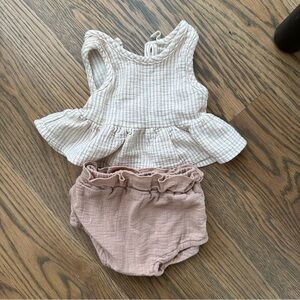 Quincy Mae peplum top set